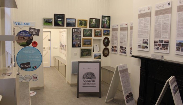 The new heritage centre at Aberdour station features exhibitions on local history. 