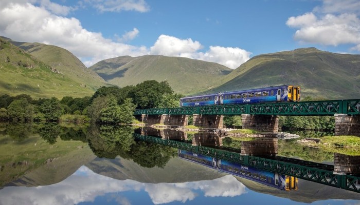 ScotRail scenic train on West Highland Line