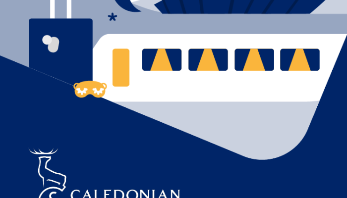 Caledonian Sleeper logo with illustration