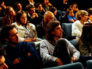 People sitting in a lecture hall