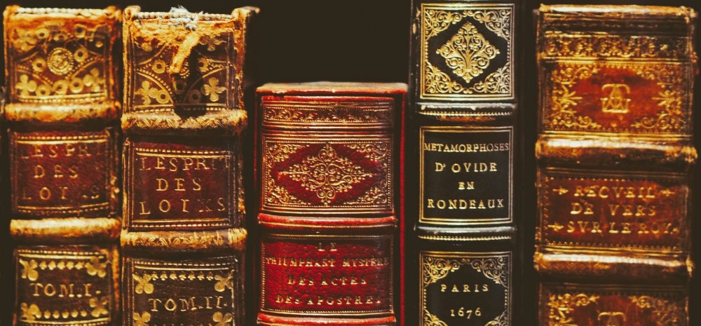 Collection of old historic books