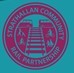 A purple and turquoise logo which says Strathallan Community Rail Partnership