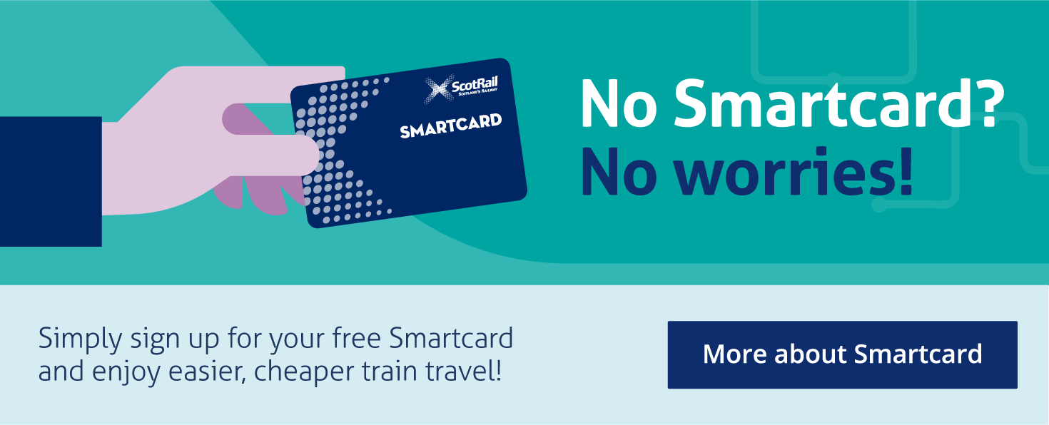 No Smartcard? No worries! Simply sign up for your free Smartcard and enjoy easier, cheaper train travel! [More about Smartcard]