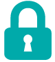 Purchase protection icon - a teal padlock