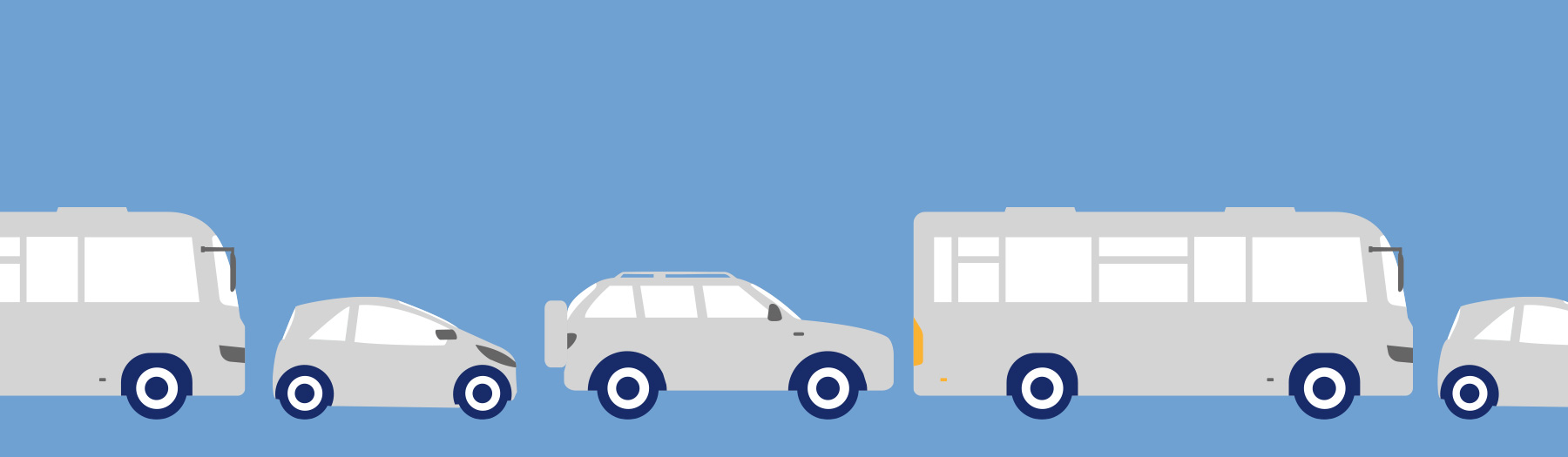 Illustration of cars and buses