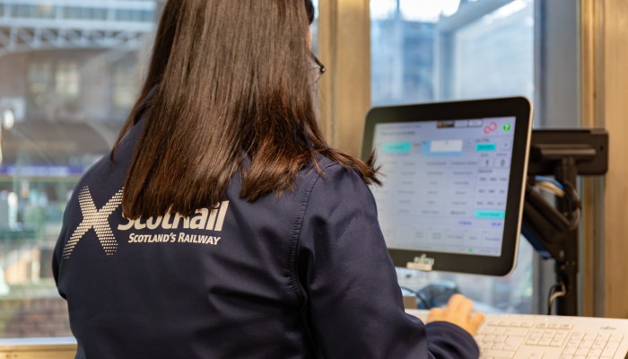 ScotRail staff using technology