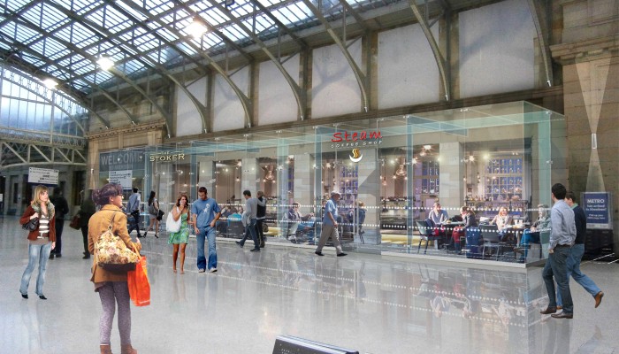 Artists impression of how Aberdeen station concourse will look after revelopment