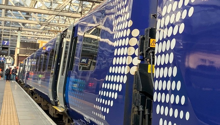 ScotRail train in station