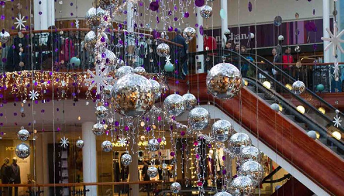 Princes Square, Glasgow, Christmas decorations