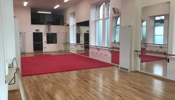 New, refurbished interior of Shibumi Karate club at Saltcoats station.