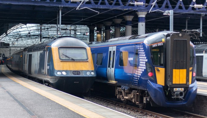 ScotRail trains at station