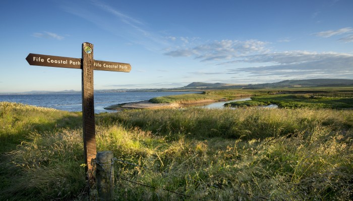 Fife Coastal Path waymarker