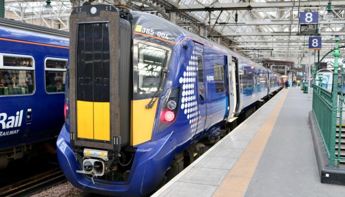 Class 385 at Glasgow Central Station