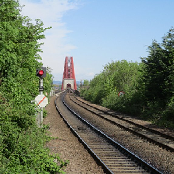 Image of Forth Rail Bridge from Dalmeny station 