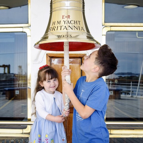 Kids visit free at the Royal Yacht Britannia