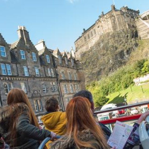 Edinburgh open top bus tour