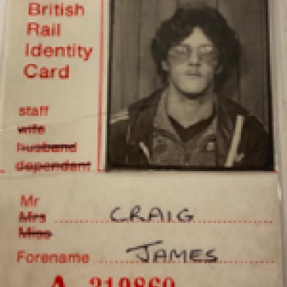 Jim Craig's British Rail Identity Card
