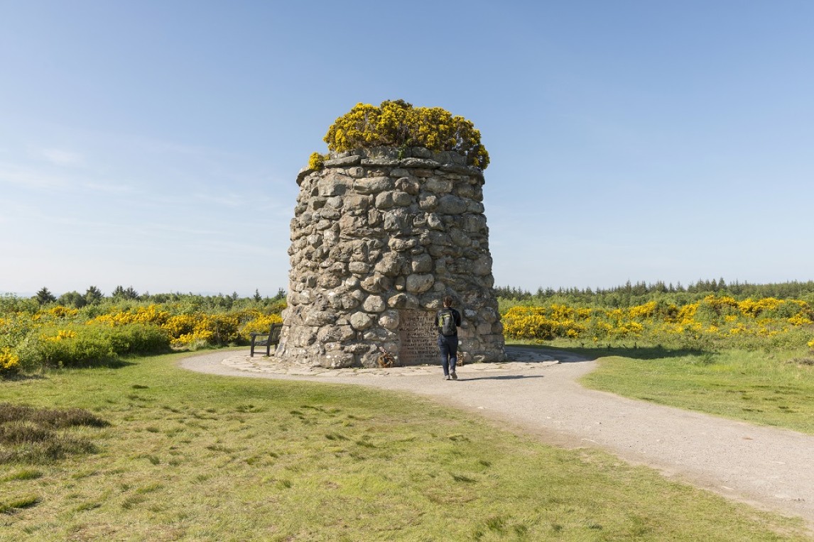 Jacobite Memorial Cairn at Culloden Battlefield