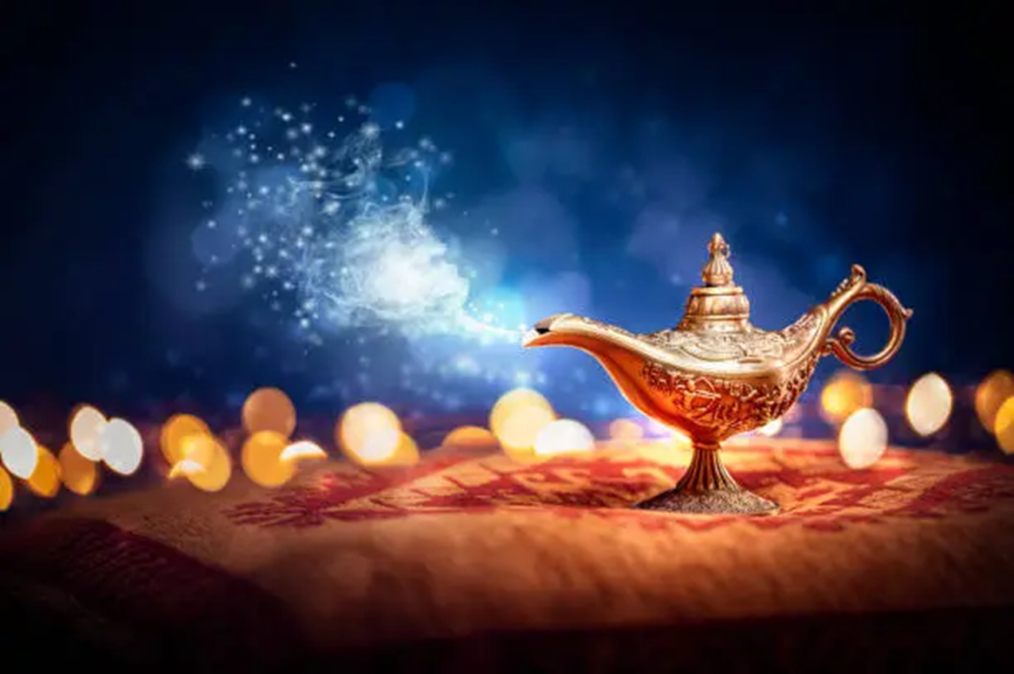 Magic lamp from pantomime Aladdin 