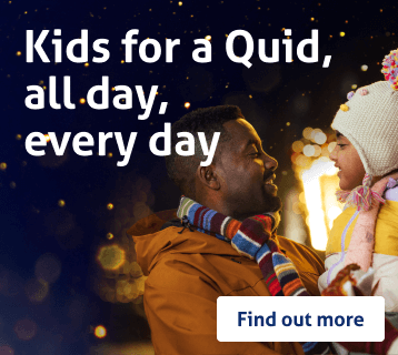 Kids for a Quid, all day, every day. Find out more.